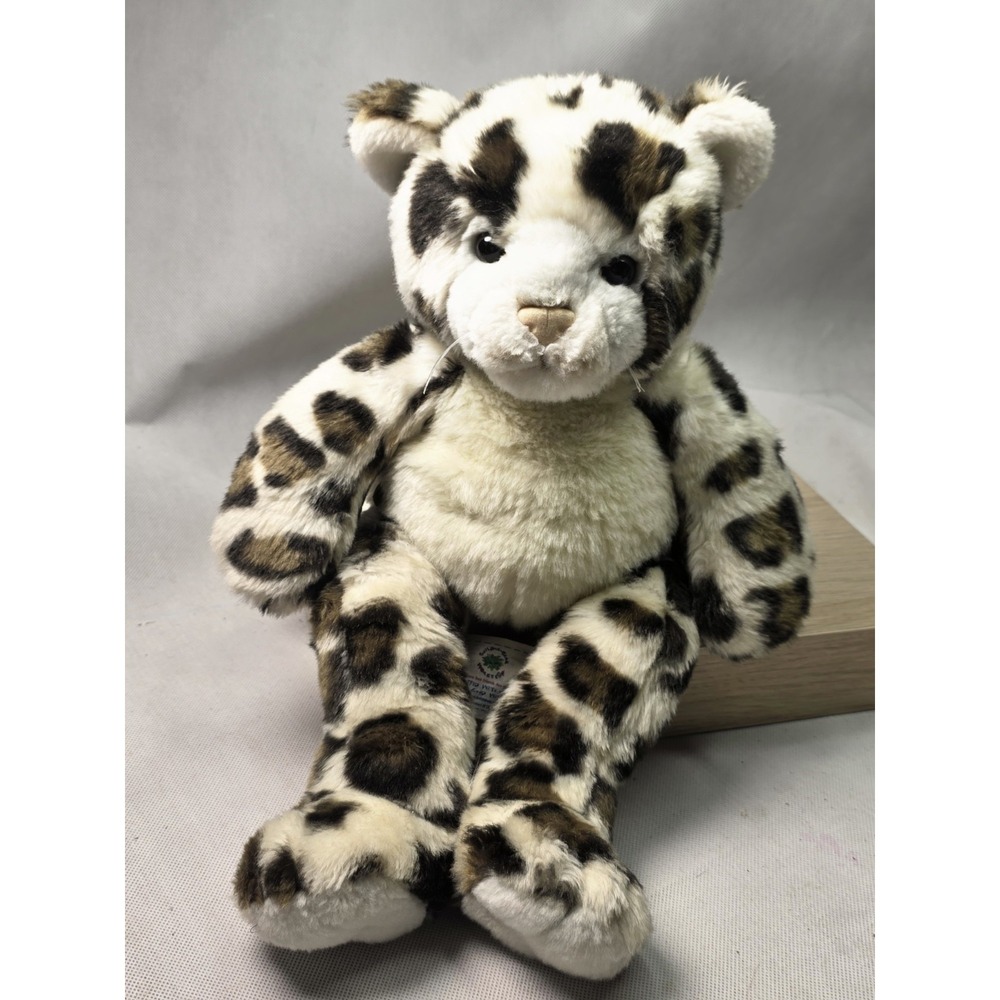 Build A Bear St Louis Zoo Sparkle Snow Leopard. . HTF Retired  Collectable
